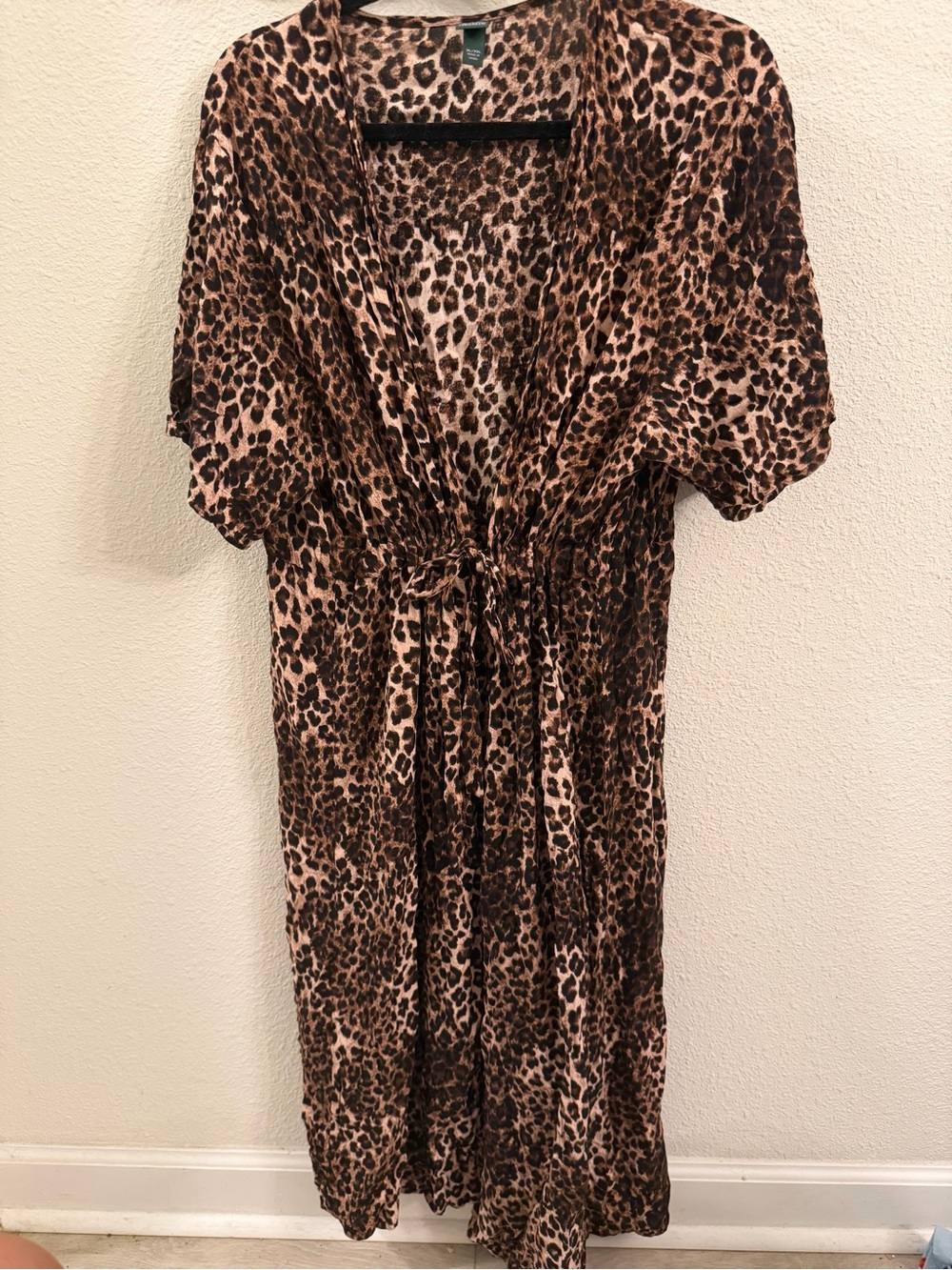wild fable Leopard Print Swim Coverup in Brown and Black